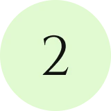 Green circle with number two inside.
