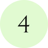 Number four inside a light green circle.